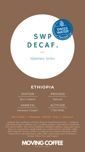 Swiss Water® Decaffeinated Coffee - Small Batch Series - ETHIOPIA G1 Asikana