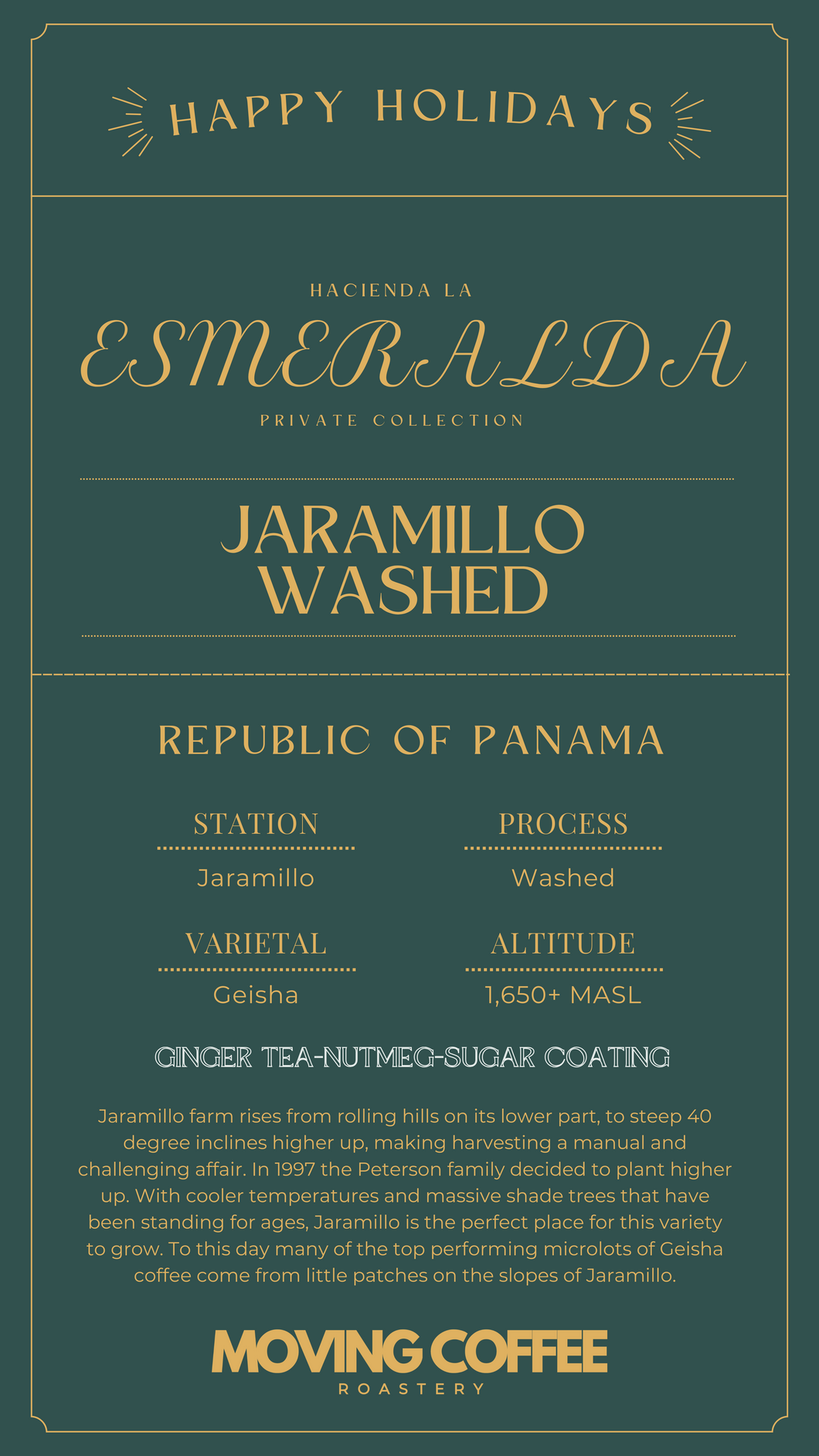 Hacienda La Esmeralda | Private Collection | Jaramillo Geisha W