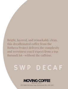 Swiss Water® Decaffeinated Coffee - BURUNDI ROTHECA PROJECT