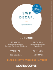 Swiss Water® Decaffeinated Coffee - BURUNDI ROTHECA PROJECT