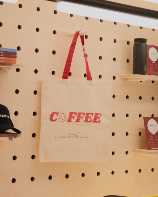 Moving COFFEE Tote Bags
